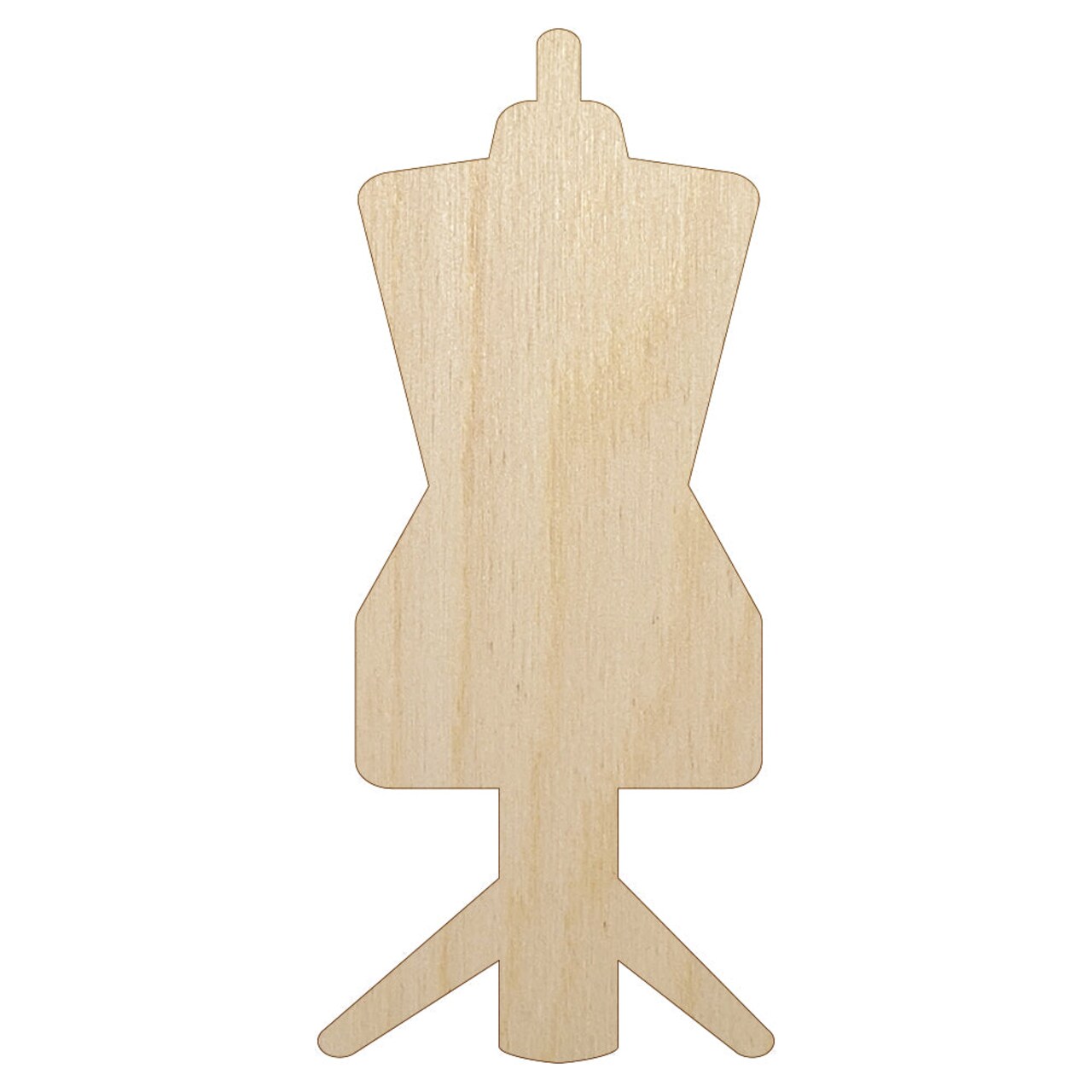 Dress Manequin Form Sewing Unfinished Wood Shape Piece Cutout for DIY Craft Projects